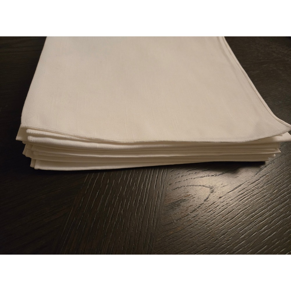 Set of‎ 10 Vintage White Napkins Approx. 20" X 20"
